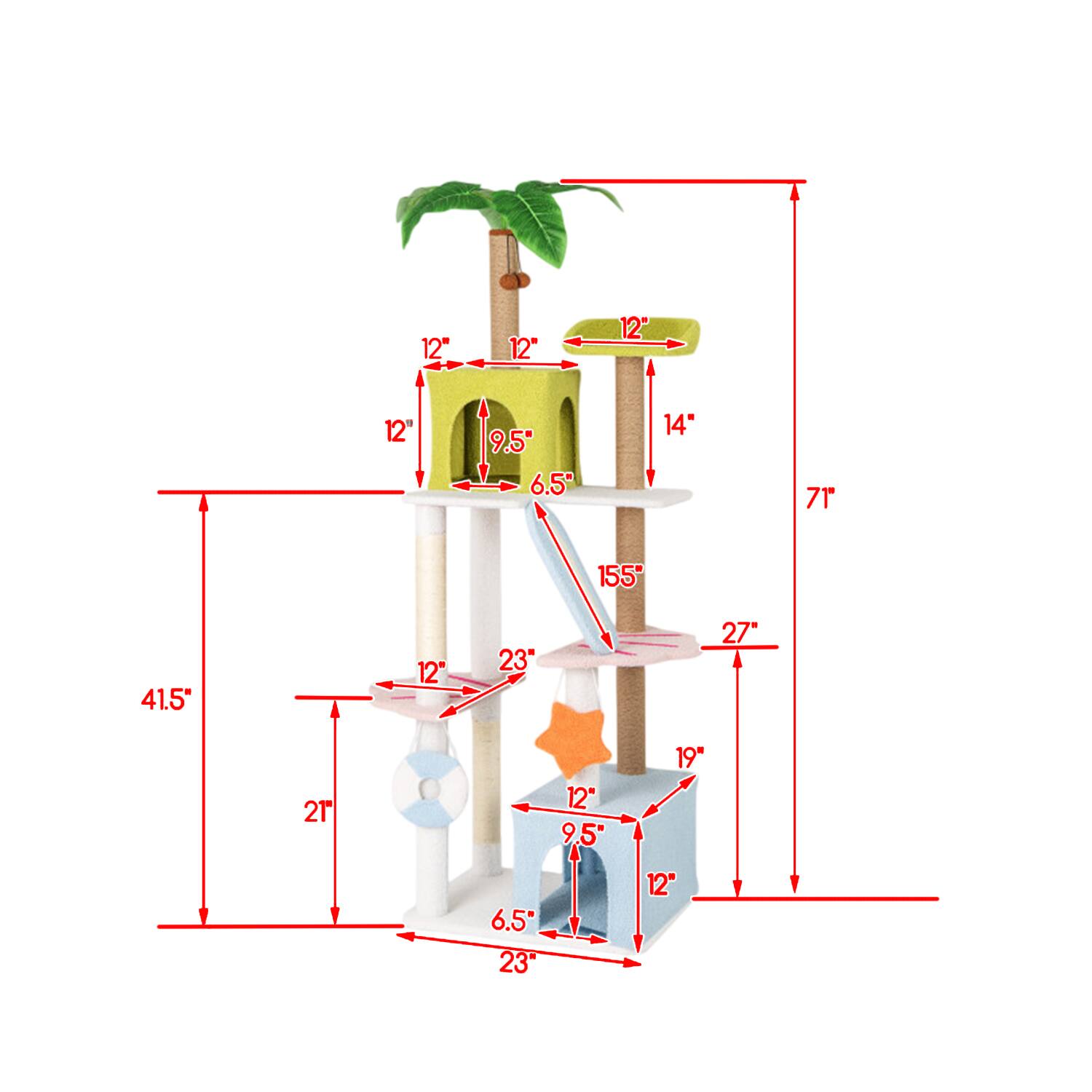 12" 12" 12" 9.5" 6.5" 14" 71" 41.5" 12" 23" 27" 21" 12" 9.5" 19" 6.5" 23" 12"