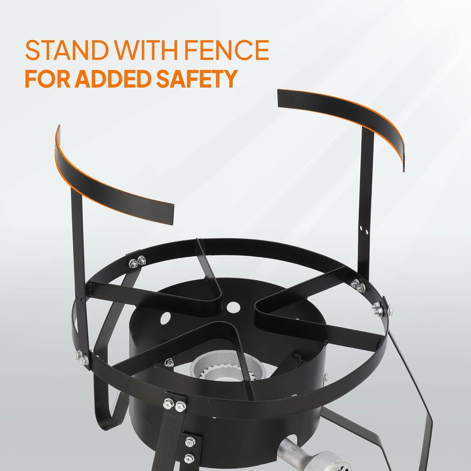 STAND WITH FENCE FOR ADDED SAFETY