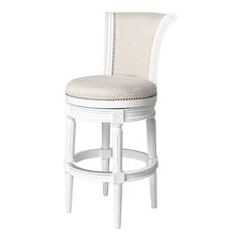 Maven Lane - 31" Pullman Bar Stool In Finish With Fabric Upholstery - Alabaster White