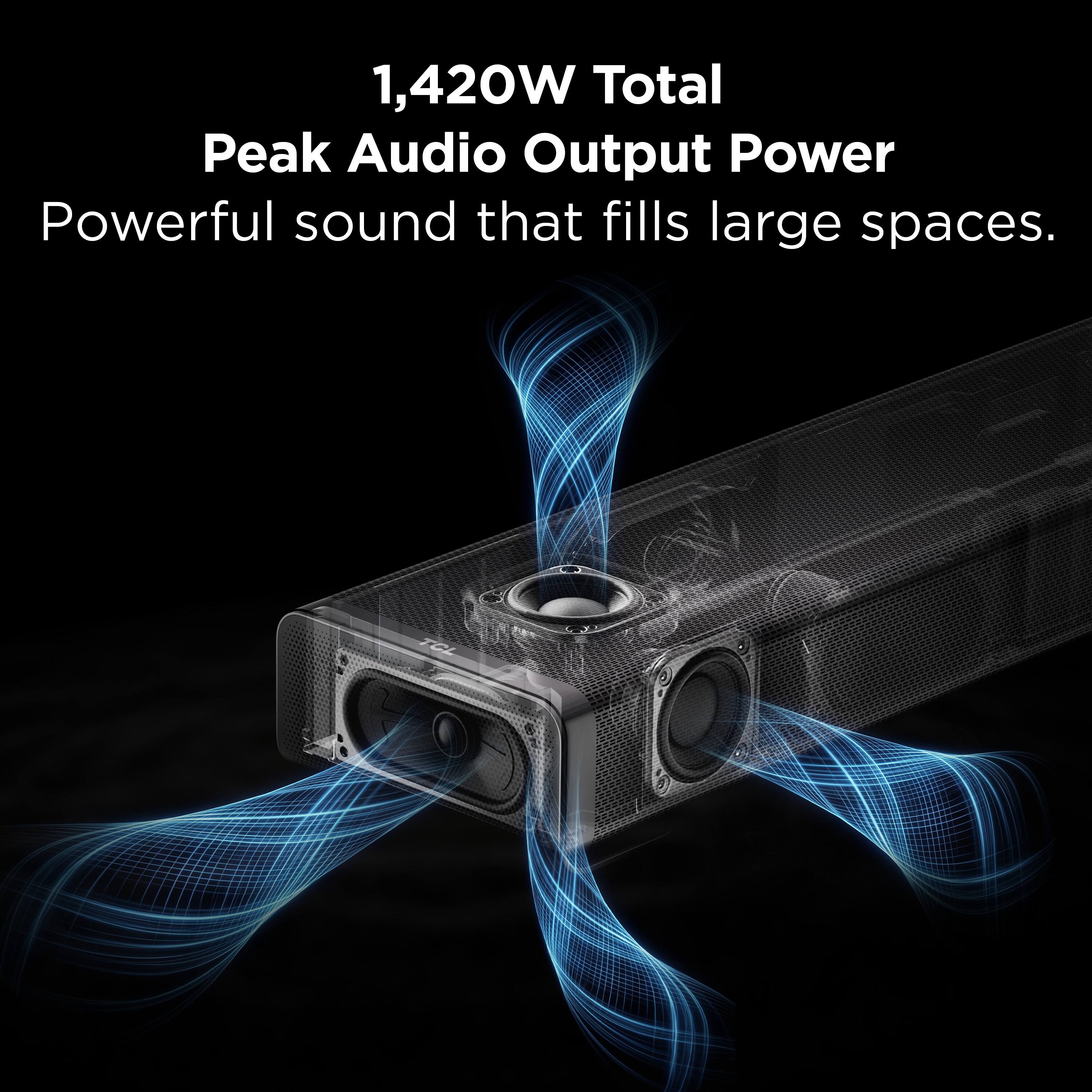 1,420W Total Peak Audio Output Power  
Powerful sound that fills large spaces.