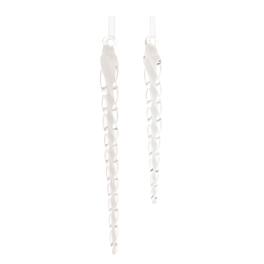BreeBe - Swirled Glass Icicle Ornament (Set of 12) - White