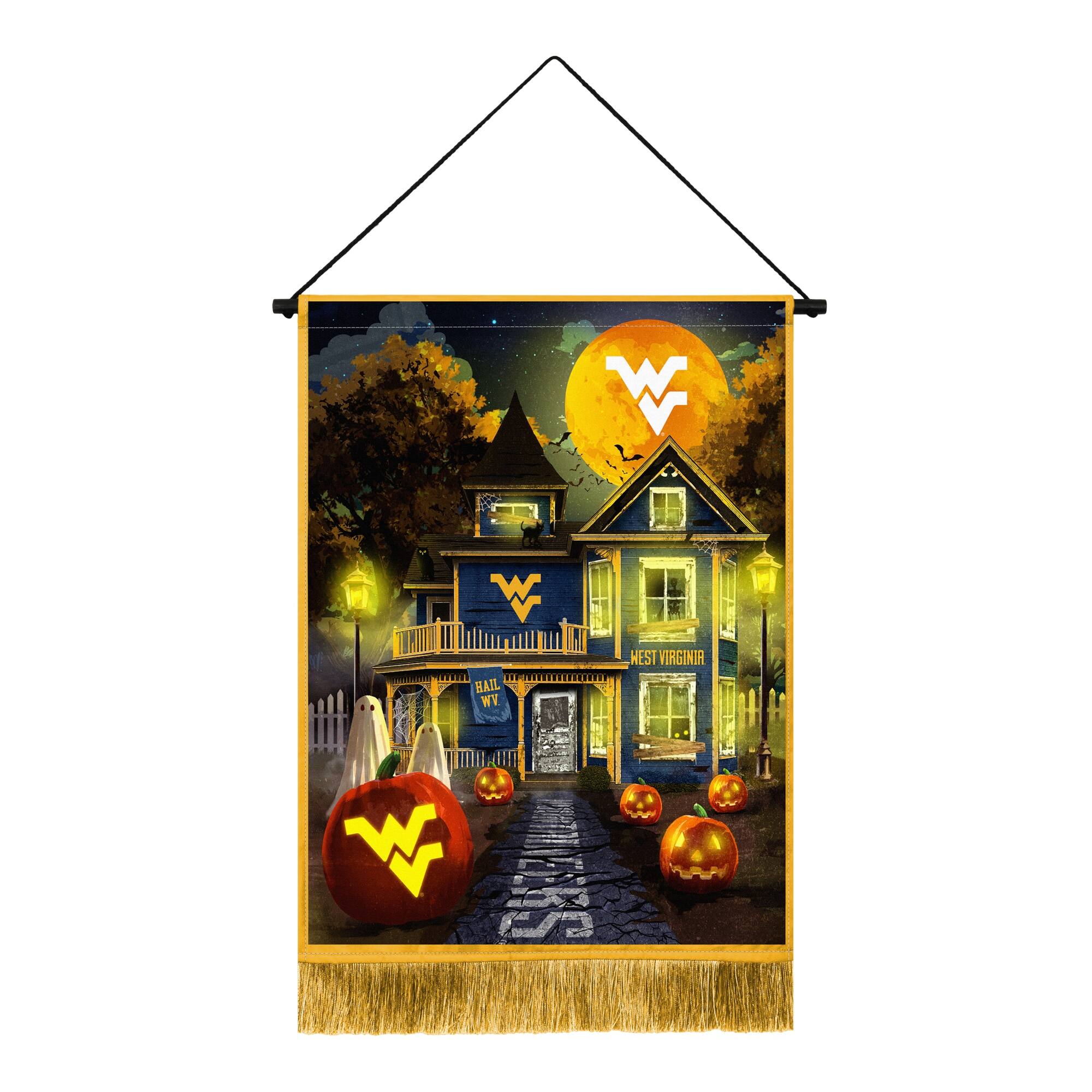 West Virginia Mountaineers 18" x 24" LED Halloween Tapestry