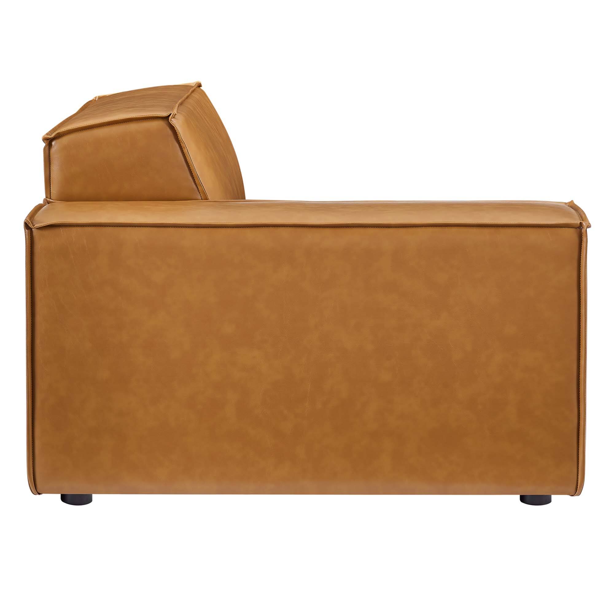 Alt View 2. Modway - Restore Vegan Leather Loveseat by Modway - Tan.