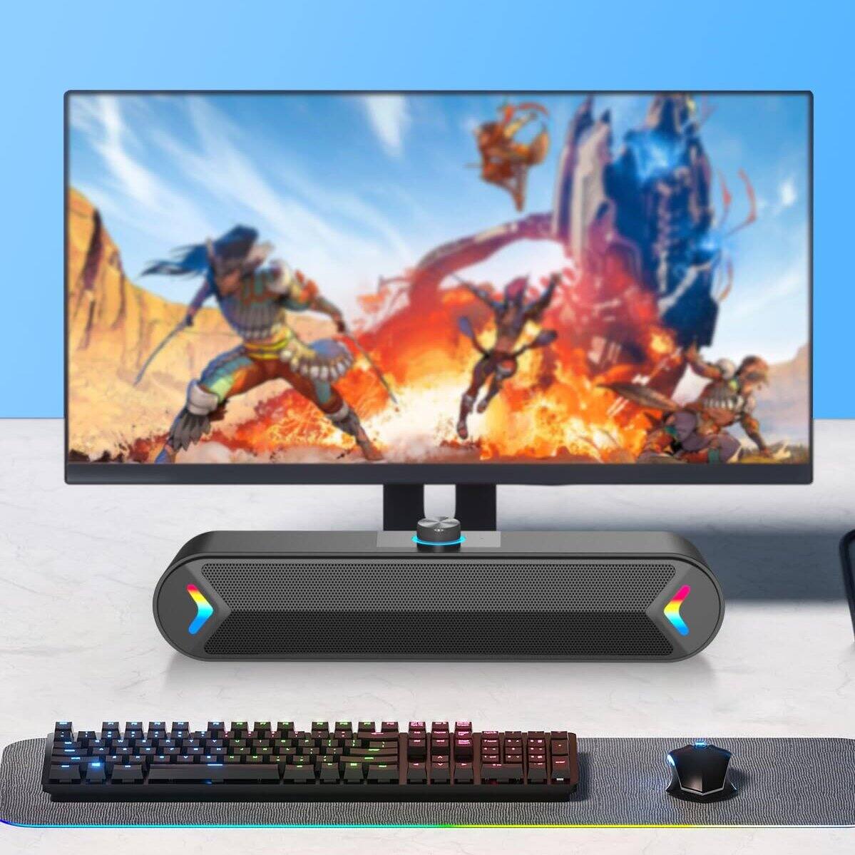 Angle. Dazzed Corner - Computer Speakers for PC Desktop,Plug-n-Play - Black.