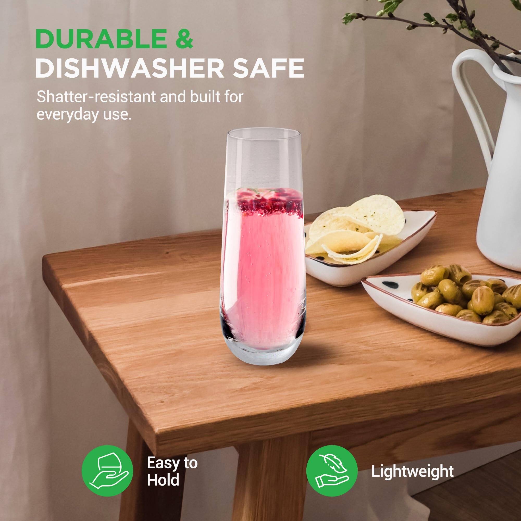DURABLE & DISHWASHER SAFE  
Shatter-resistant and built for everyday use.  

Easy to Hold  
Lightweight