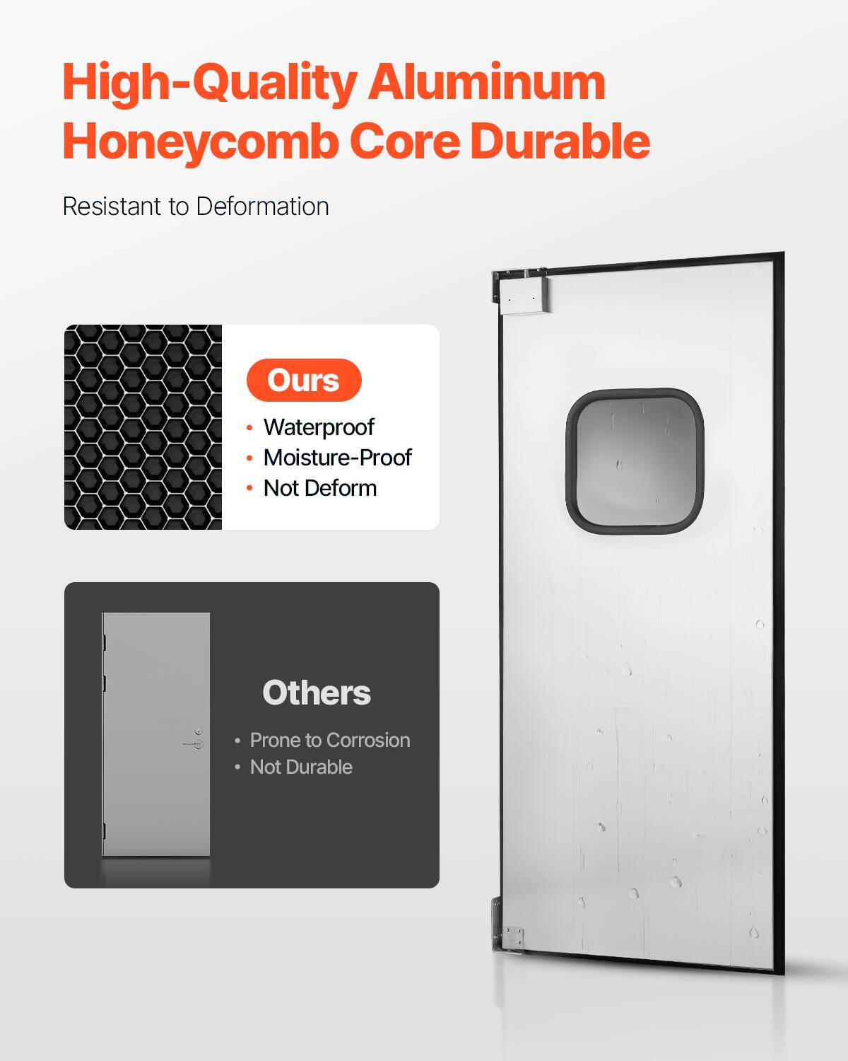 High-Quality Aluminum Honeycomb Core Durable Resistant to Deformation

Ours
- Waterproof
- Moisture-Proof
- Not Deform

Others
- Prone to Corrosion
- Not Durable