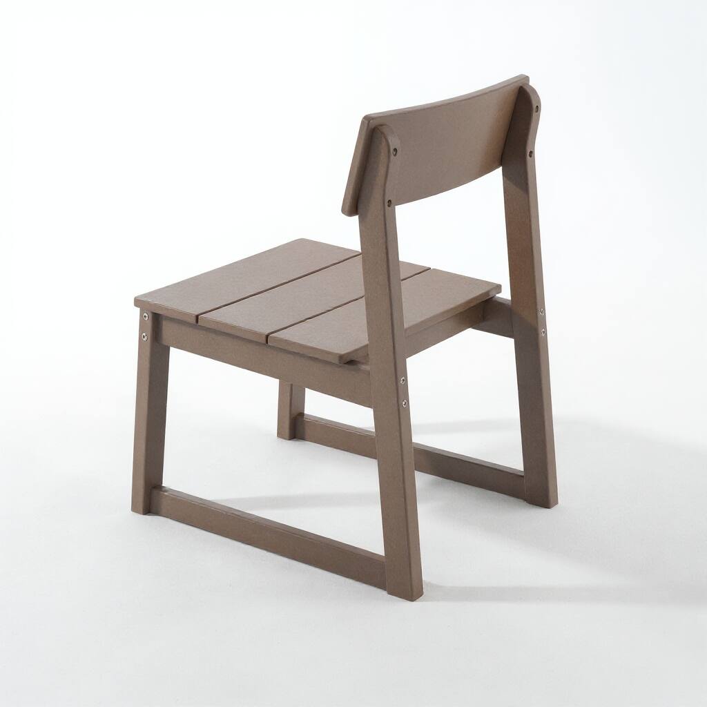 Alt View 4. Anysun - 2-Pack HDPE Dining Chairs with Modern Backrest, All-Weather Outdoor Chairs for Garden or Patio - Wood.