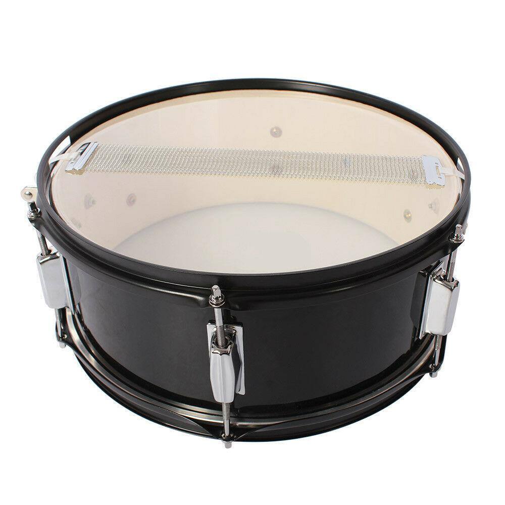 Left. Winado - 14in*5.5in Snare Drum Poplar Wood Drum Percussion Set Snare Drum Kit with a Pair of Drumsticks - Black.