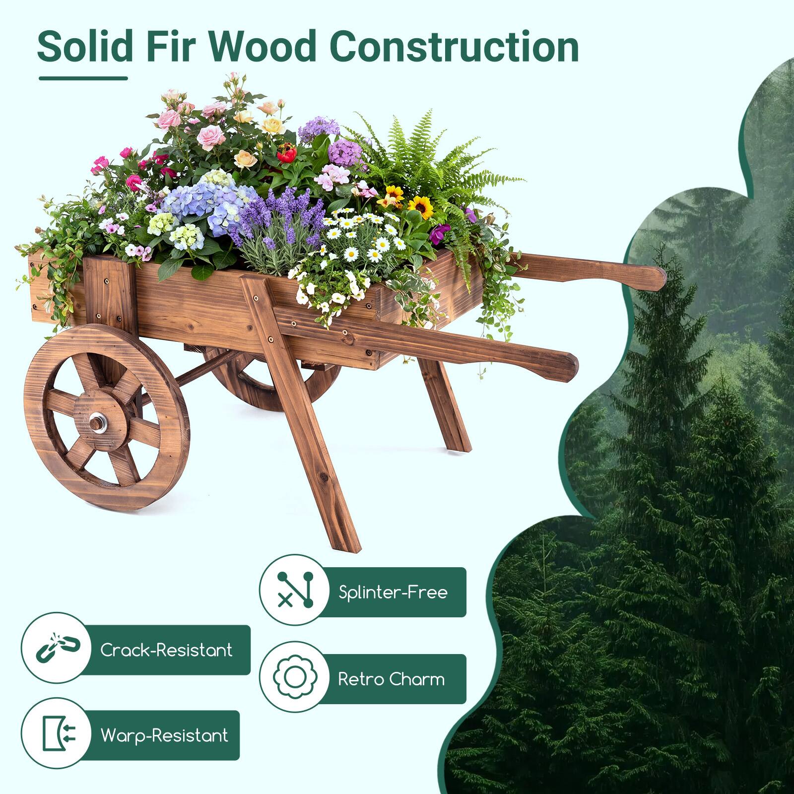 Solid Fir Wood Construction

- Splinter-Free
- Crack-Resistant
- Retro Charm
- Warp-Resistant