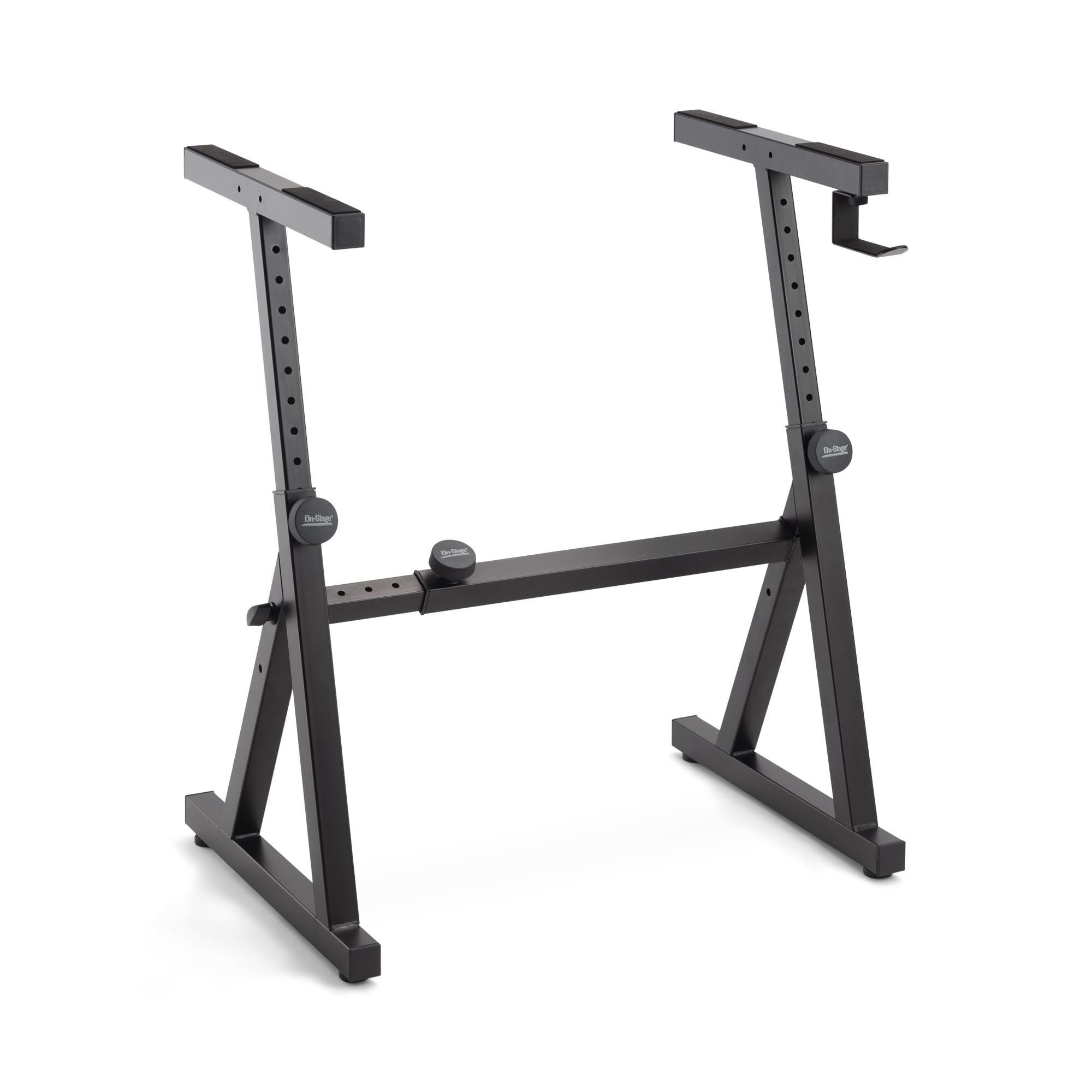 Front. On Stage Stands - On-Stage KS1355 Adjustable Z Keyboard Stand for 2 Electric Pianos - Fits 54-88 Key Digital Keyboards, Synths, Organs, - "NA".
