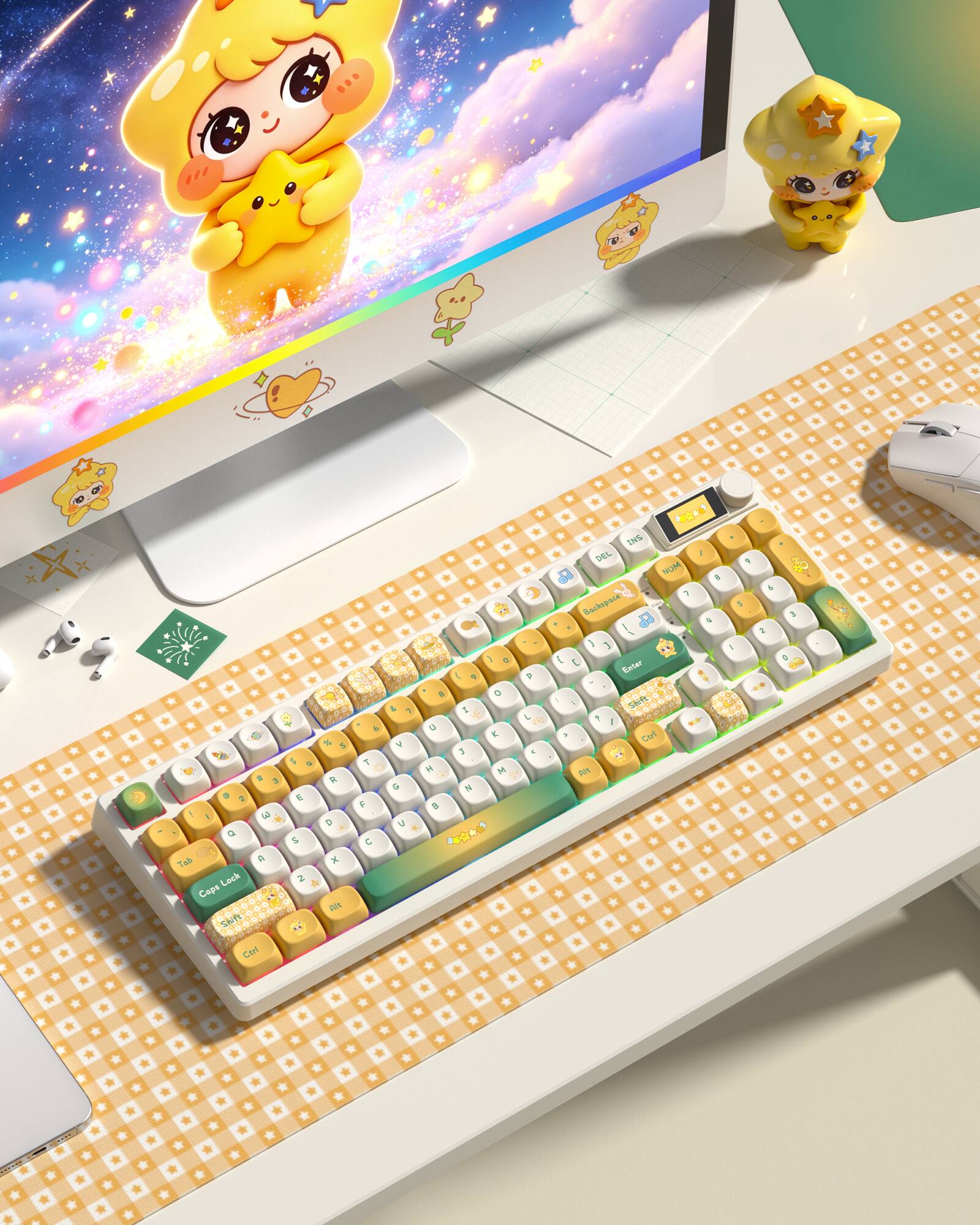 Womier PBT Keycap Set, MOA Profile Dye Sub Custom Keyboard Keycap for ...