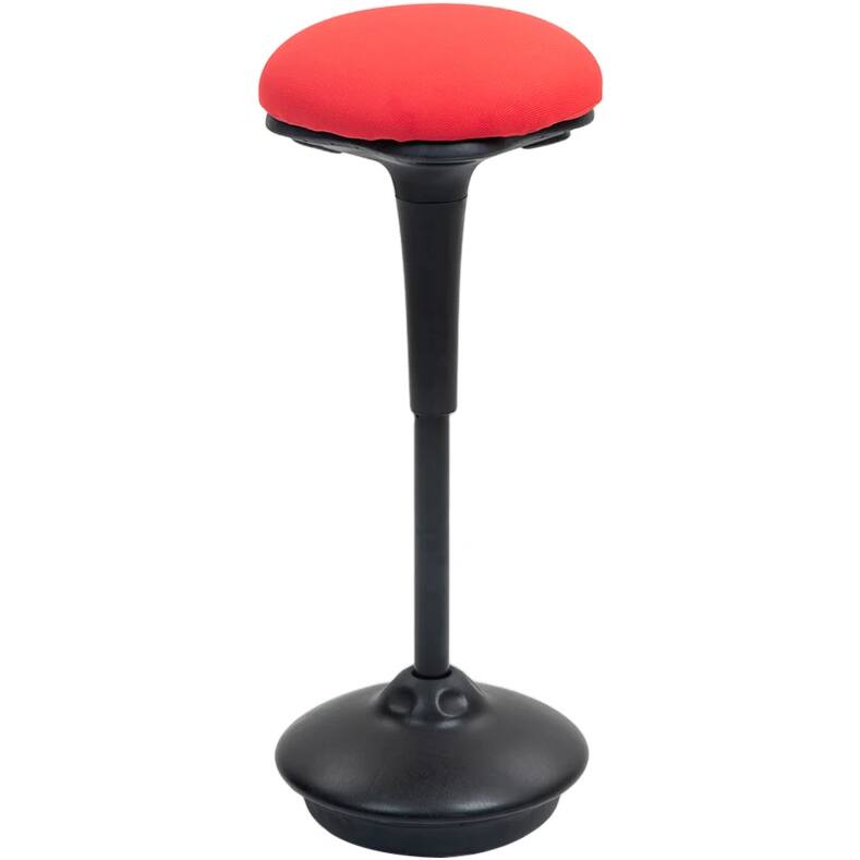 Angle. TinyHomie - Dynamic Active Stool – Move Adjust and Energize Your Workspace with Ergonomic Flair - Red.