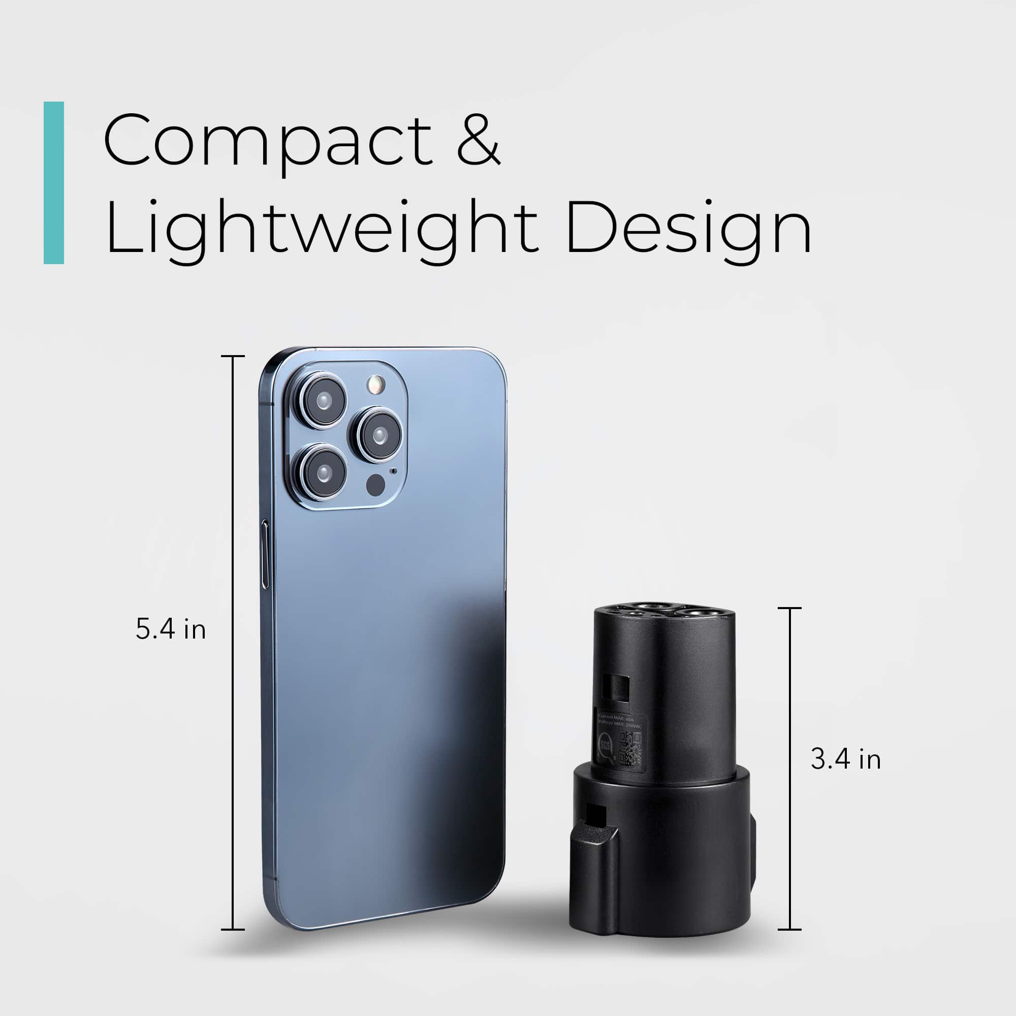 Compact & Lightweight Design: 5.4 in x 3.4 in