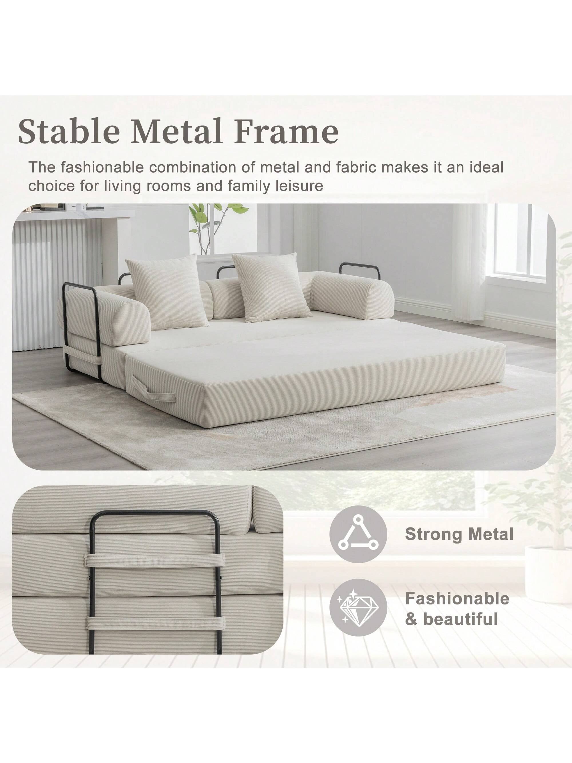 Stable Metal Frame

The fashionable combination of metal and fabric makes it an ideal choice for living rooms and family leisure.

Strong Metal  
Fashionable & beautiful