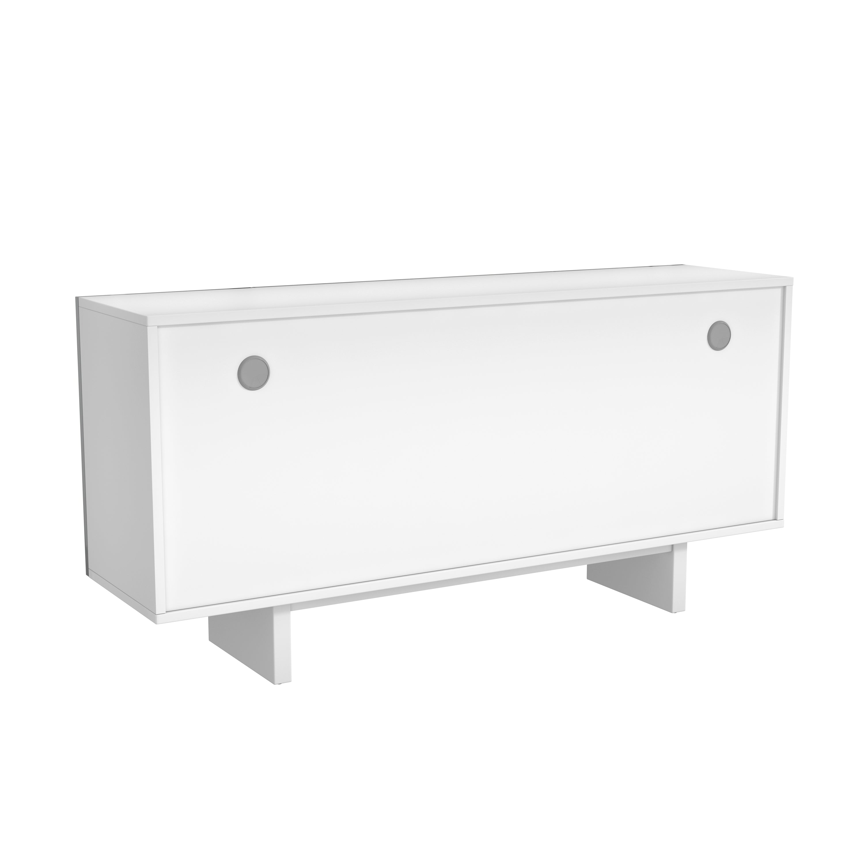 Back. Boyel Living - 62.91 in W Modern Stainless Steel Buffet Sideboard with 4 Door Storage Cabinet Silver - Silver.
