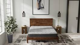 Glintex - 8" Firm Hybrid Twin Mattress with Cooling Gel Foam, Pocketed Coil Support, CertiPUR-US Certified - Black+ Gray