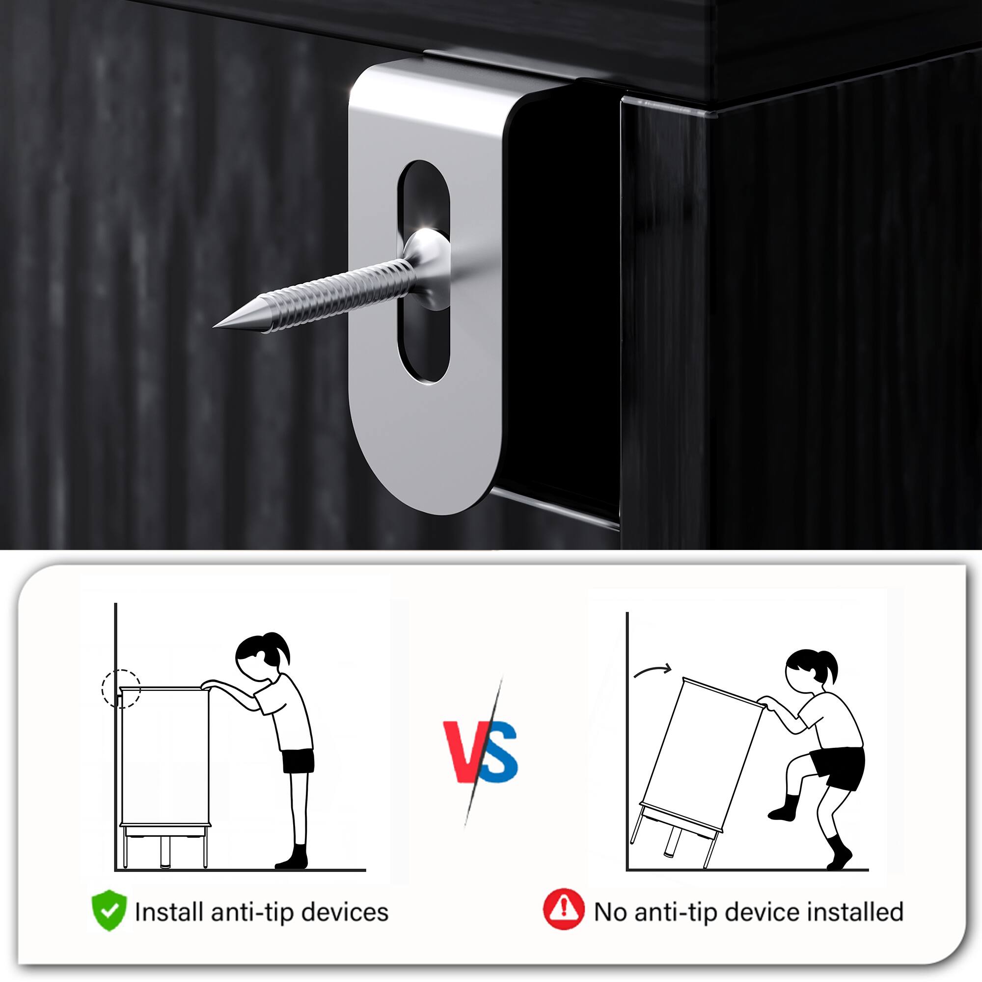 Install anti-tip devices! No anti-tip device installed