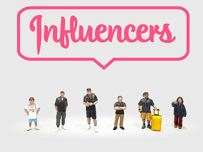 Alt View 1. American Diorama - "Influencers" 6 piece Diecast Figure Set Limited Edition for 1/64 Scale Models by American Diorama.