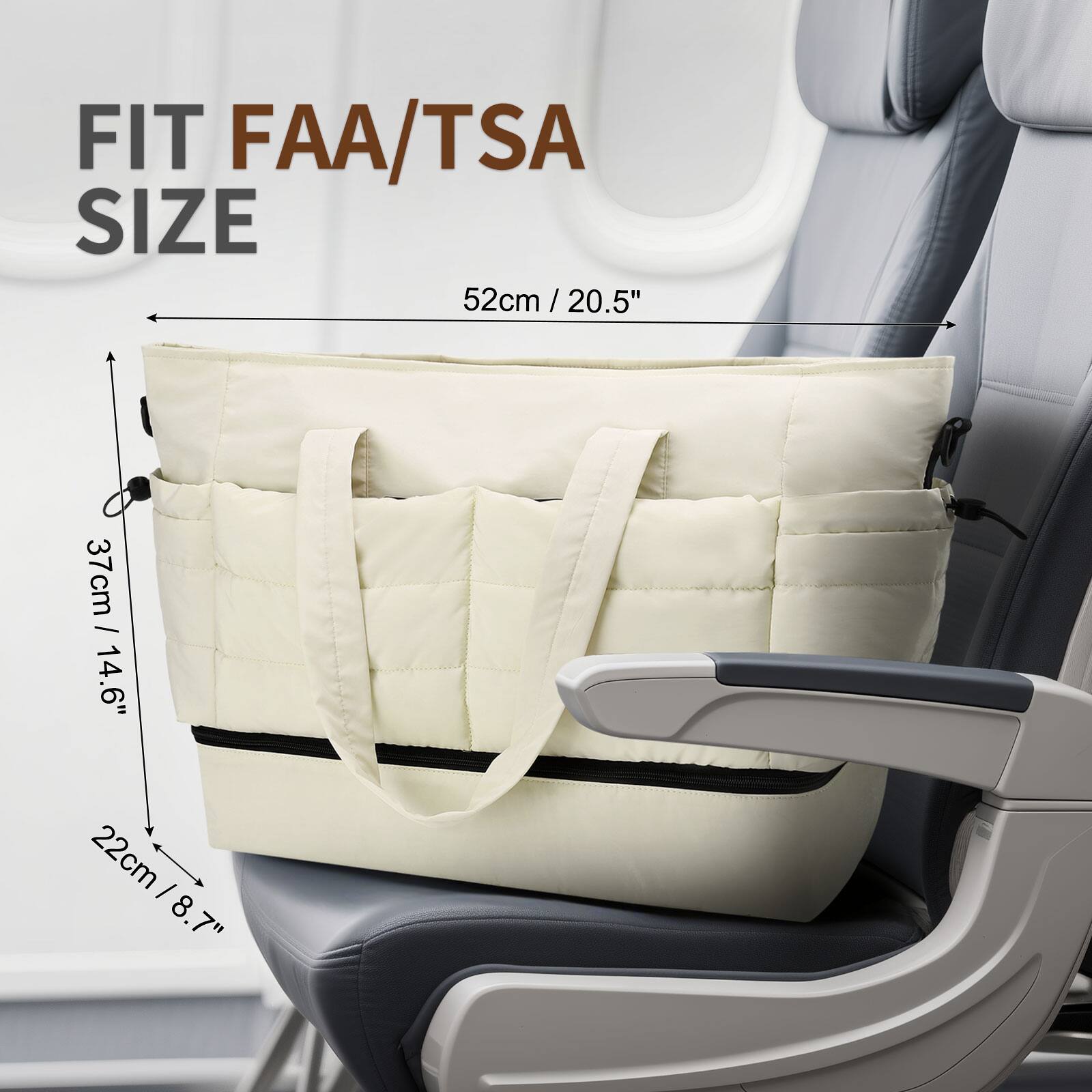 FIT FAA/TSA SIZE  
52cm / 20.5"  
37cm / 14.6"  
22cm / 8.7"
