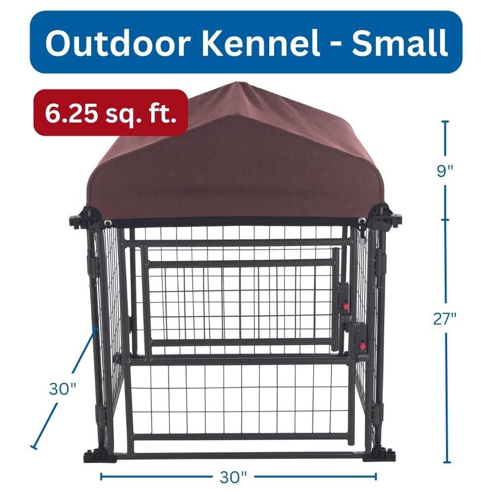 Outdoor Kennel - Small  
6.25 sq. ft.  
9"  
27"  
30"  
30"
