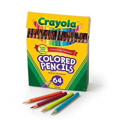 Crayola
Bright Bold Preferred Colors by Teachers!
COLORED PENCILS
Built-In Sharpener
64