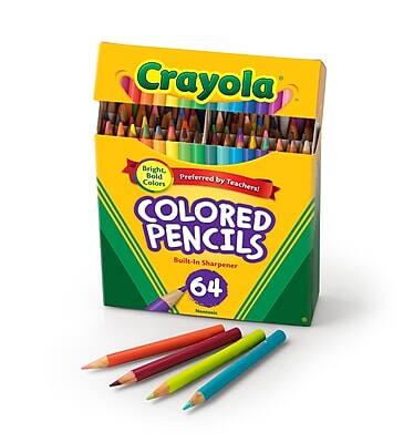 Crayola - Kids' Colored Pencil Set, 64 Pencils/Box (68-3364) - Assorted Colors