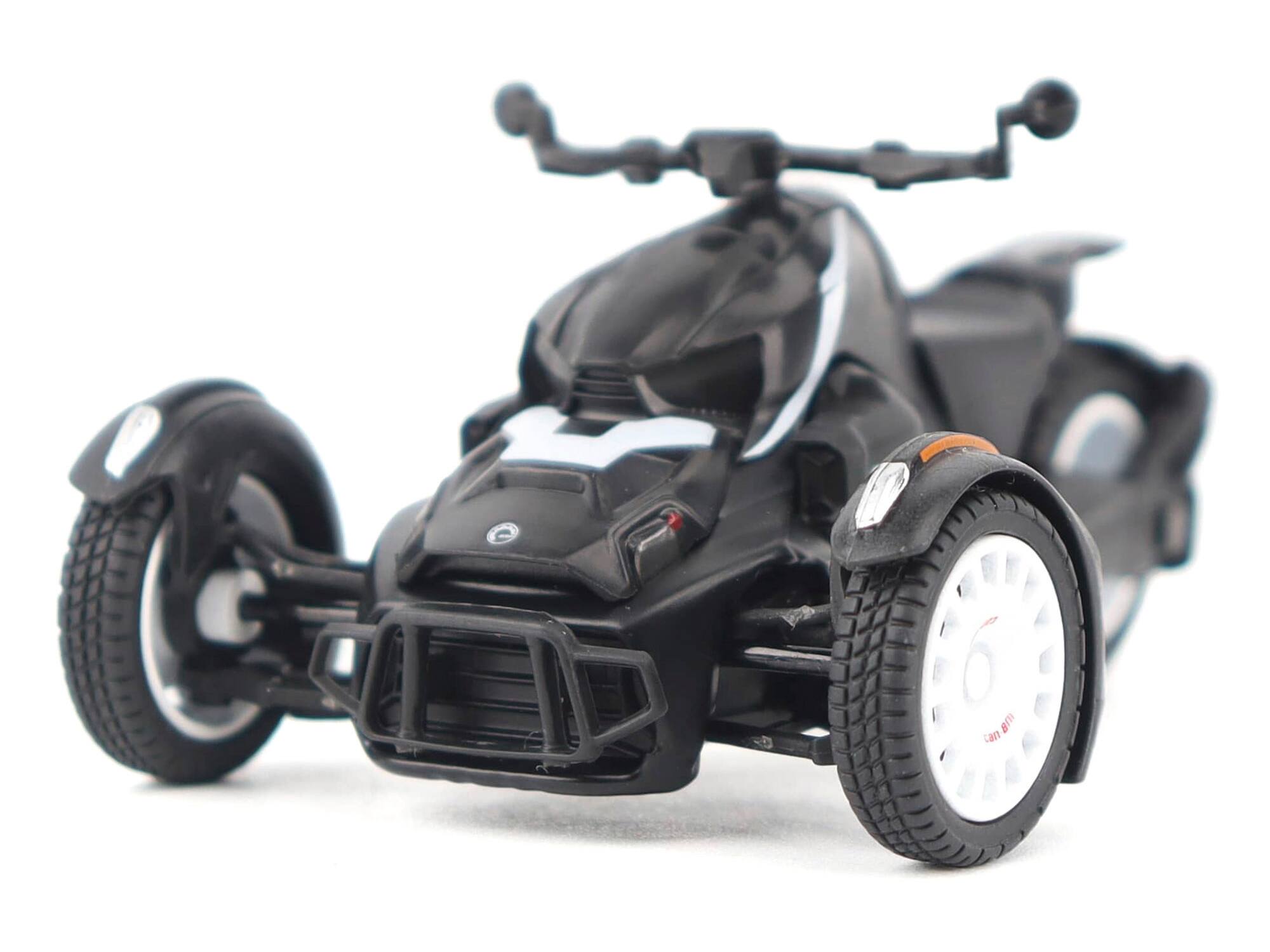 Alt View 5. BRP Models - Can-Am Ryker Rally 3-Wheel Motorcycle Ghost Black 1/32 Diecast Model by BRP Models.