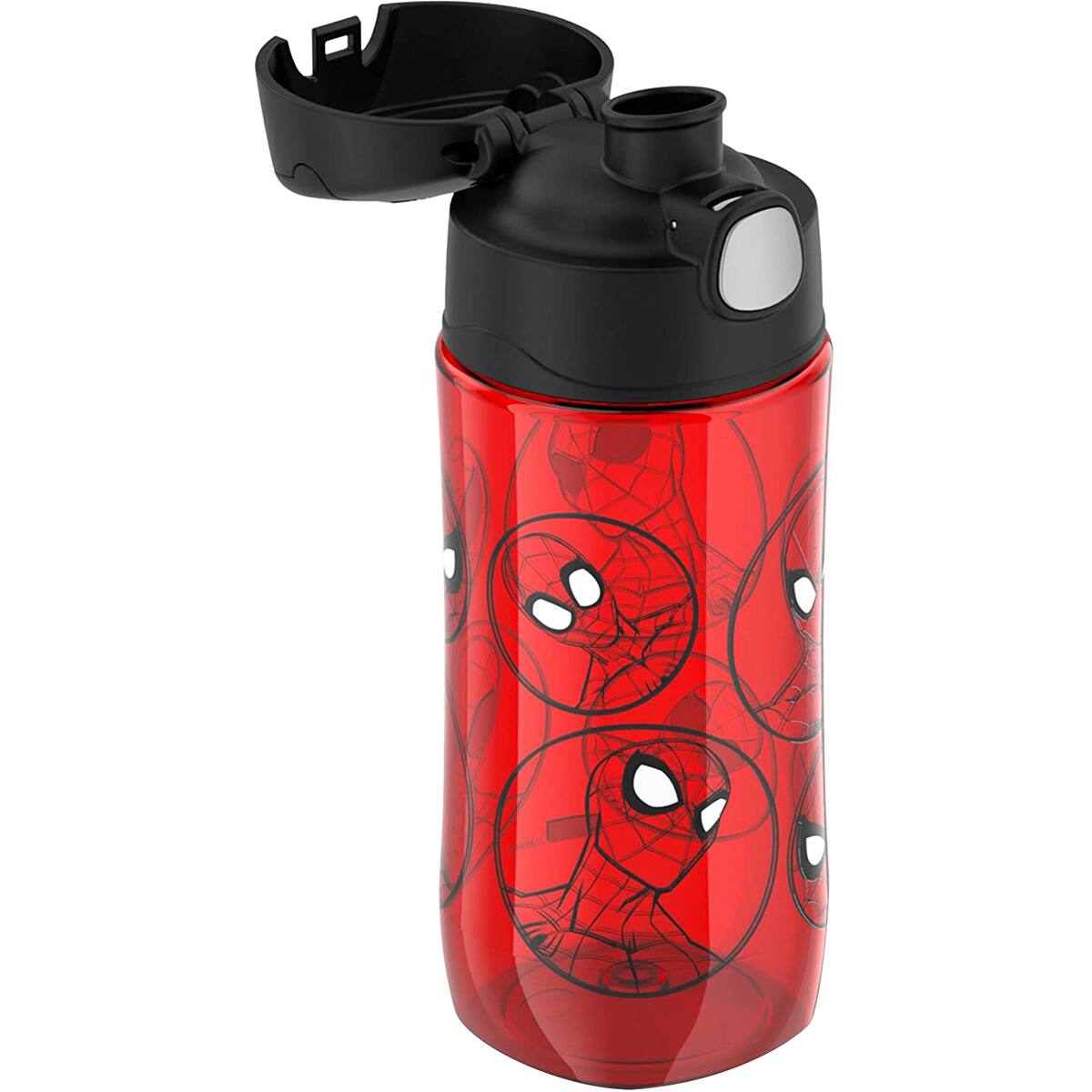 Alt View 2. Thermos - Thermos 16 oz. Kid's Funtainer Plastic Water Bottle w/ Spout Lid - Spider-Man - Spider-Man.
