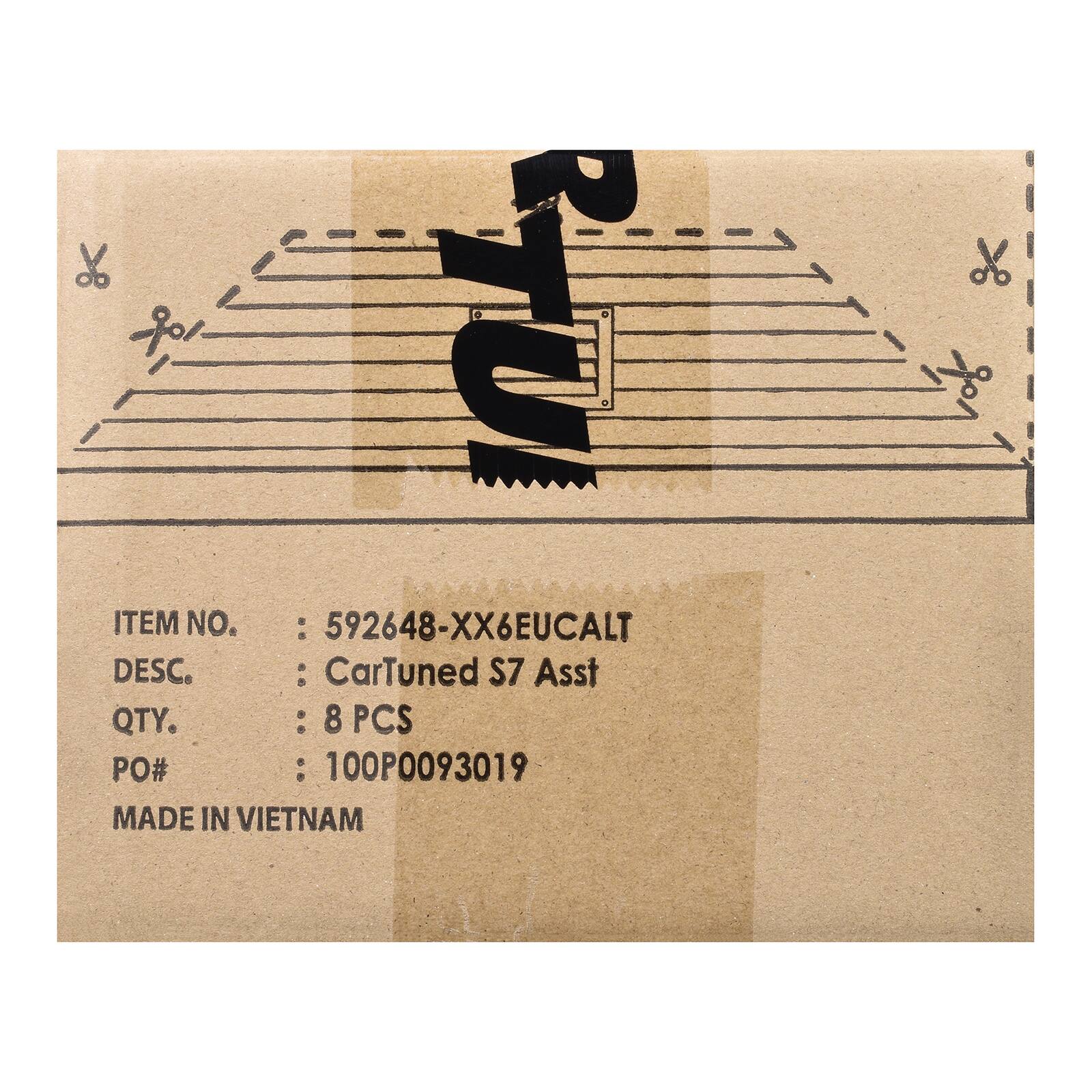 ITEM NO. 592648-XX6EUCALT  
DESC. CarTuned S7 Asst  
QTY. : 8 PCS  
PO# 100P0093019  
MADE IN VIETNAM