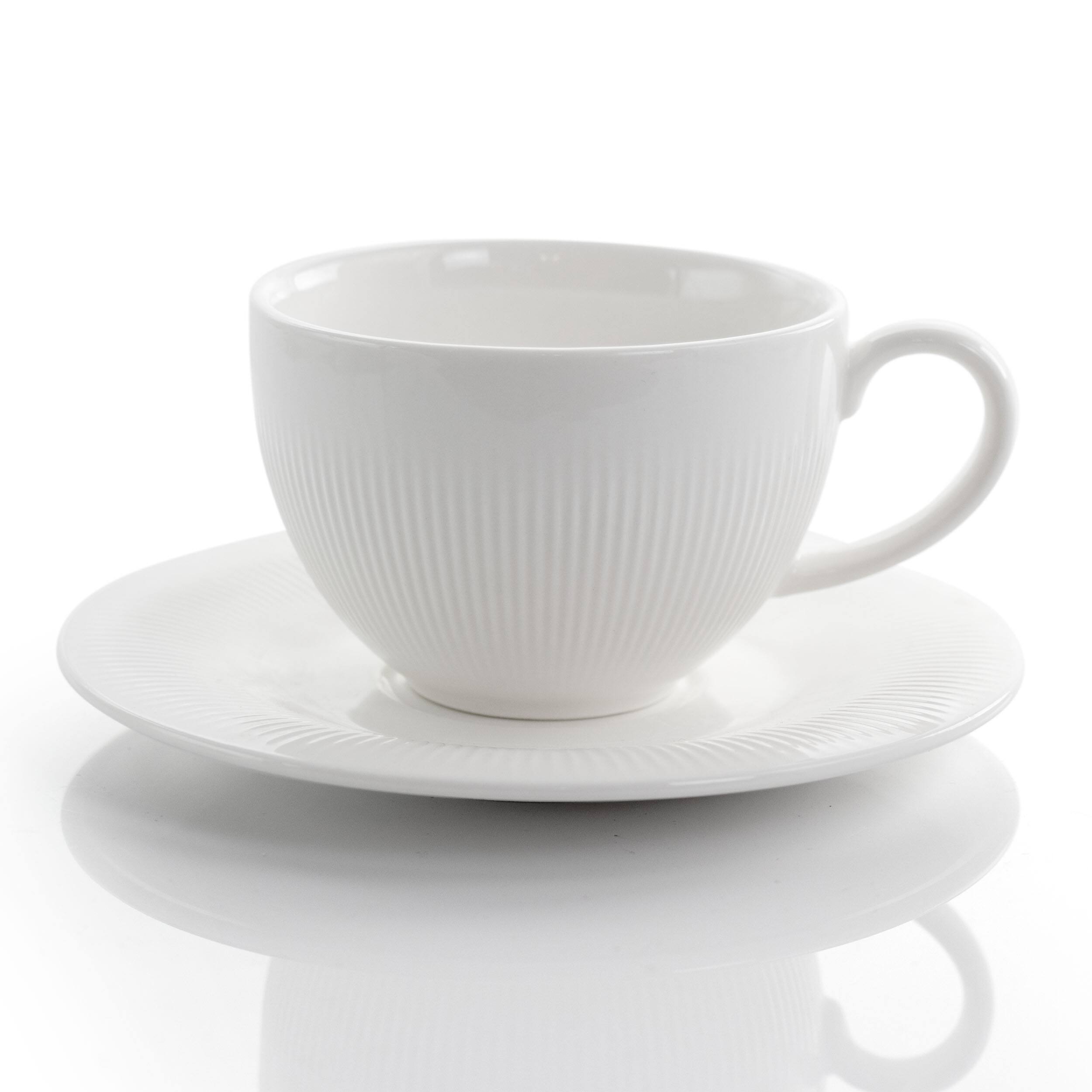 Alt View 7. Elama - Elama Pallene 20 Piece Porcelain Dinnerware Set in White - White.