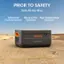 PRIOR TO SAFETY Safe All the Way Advanced Shock & Fire High Temperature Cooling System Resistant Resistant E Jackery 100: - JACKERY Battery Pack 2000 Pus