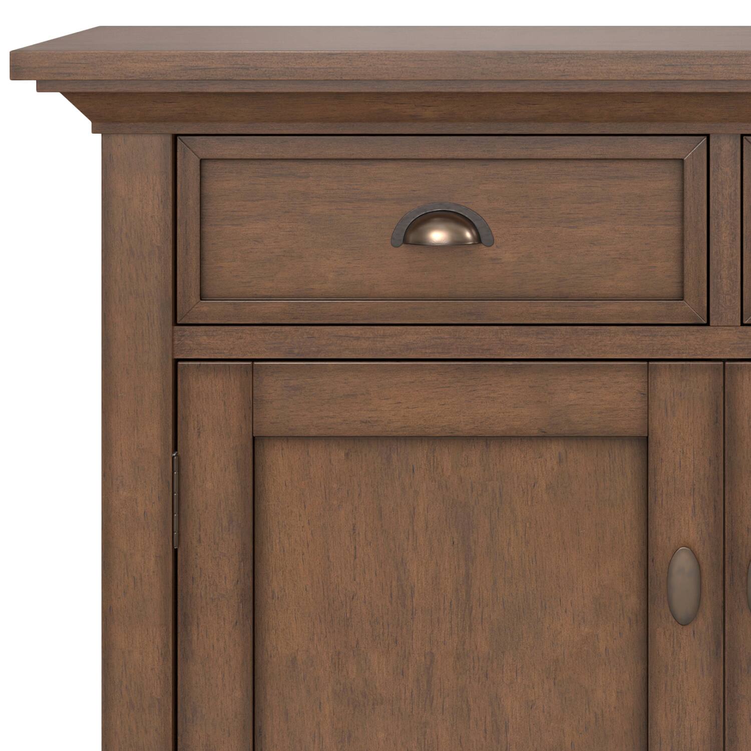 Alt View 5. Simpli Home - Redmond SOLID WOOD 36 inch Wide Transitional  Entryway Storage Cabinet in Rustic Natural Aged Brown - Rustic Natural Aged Brown.