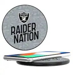 Keyscaper - Las Vegas Raiders 15 Watt Wireless Induction Charger - Black