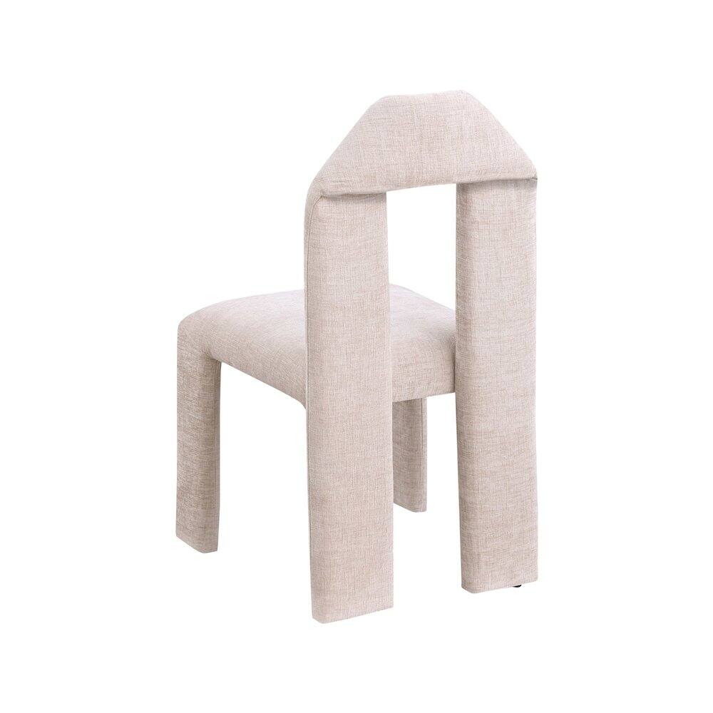 Alt View 4. Meridian Furniture - Bennett Beige Chenille Fabric Dining Chair, Set of 2 - Beige.
