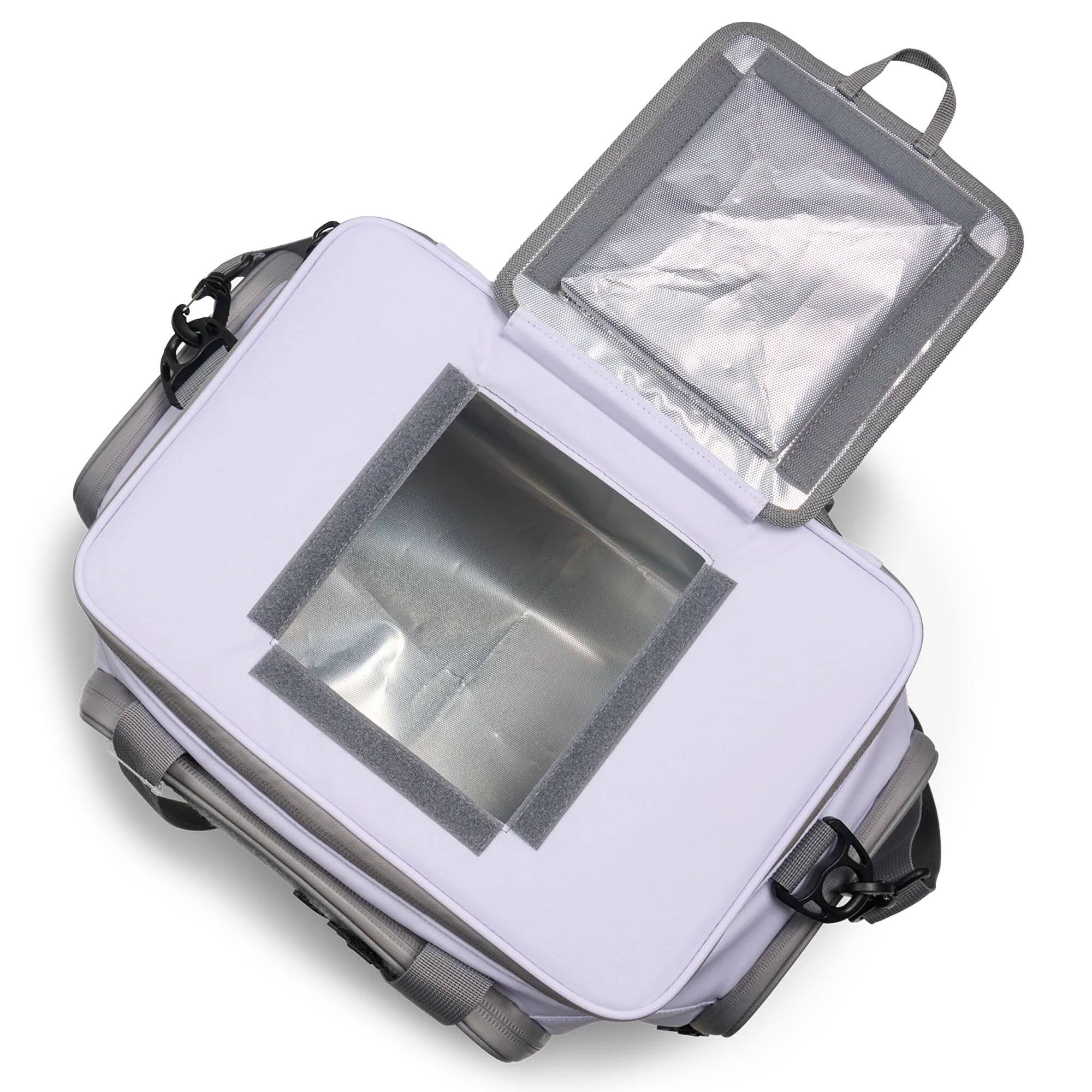 Alt View 4. Igloo - IGLOO Marine 30-Can Square Cooler Bag, White - White.