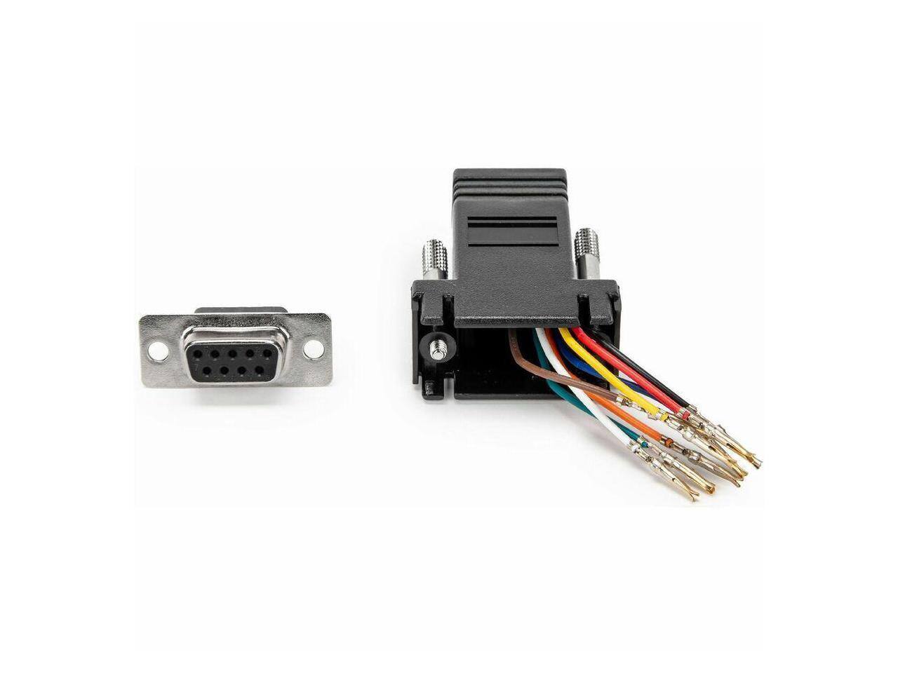 Alt View 4. Rocstor - Rocstor DB9 to RJ45 Serial Adapter - Black, Gold Contacts - Black.