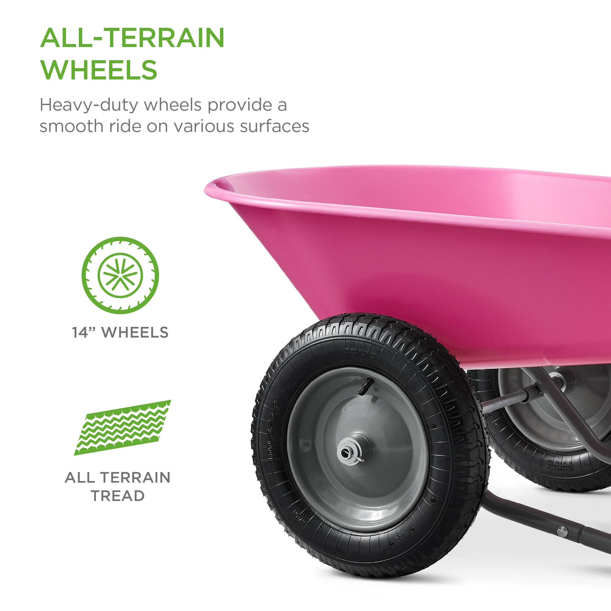 ALL-TERRAIN WHEELS

Heavy-duty wheels provide a smooth ride on various surfaces

14" WHEELS

ALL TERRAIN TREAD