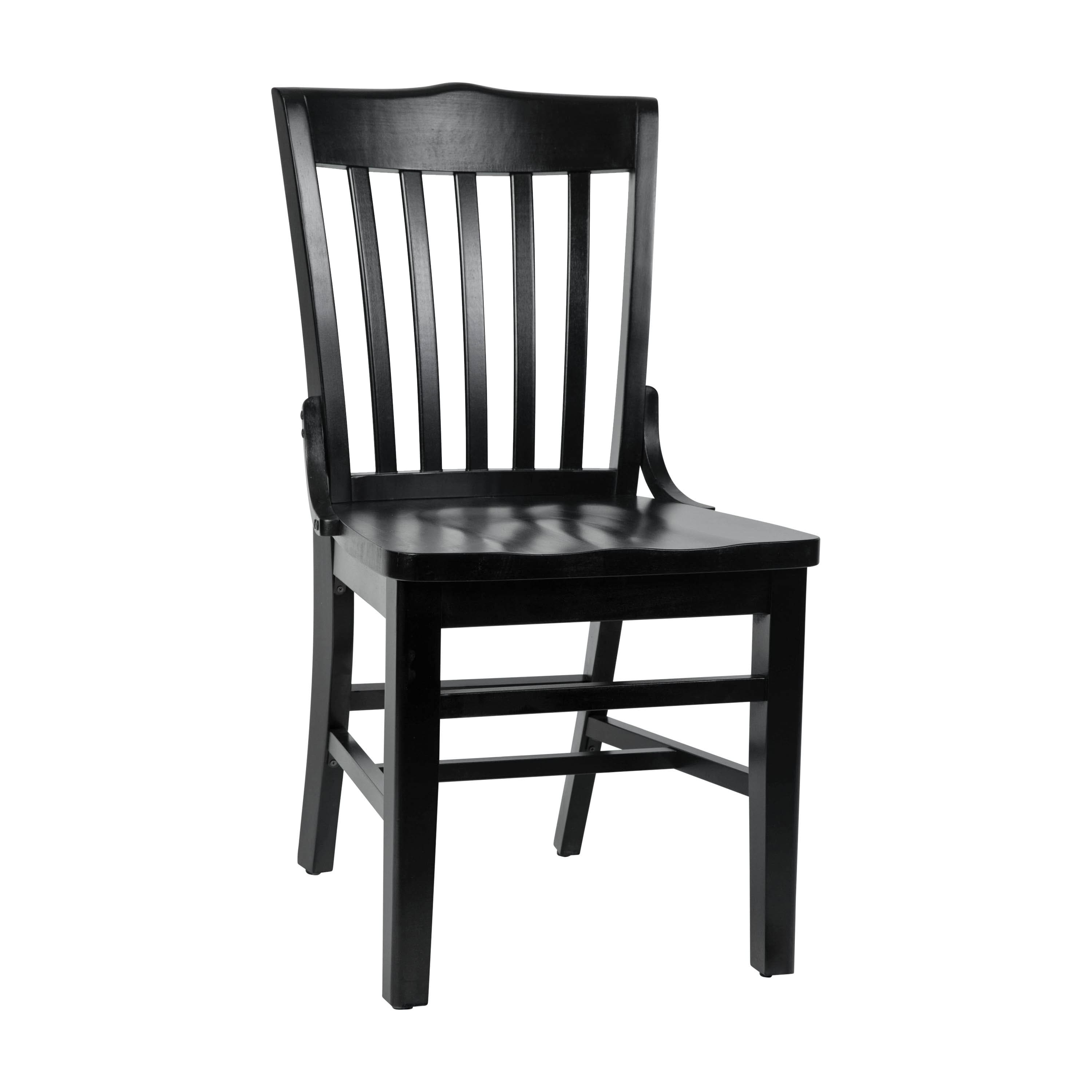 Flash Furniture - HERCULES School House Back Wood Restaurant Chair - Black