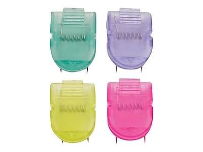 Front. Advantus - Panel Wall Cubicle Clips, Assorted Cool Colors, 20/Box - Assorted Cool Colors.