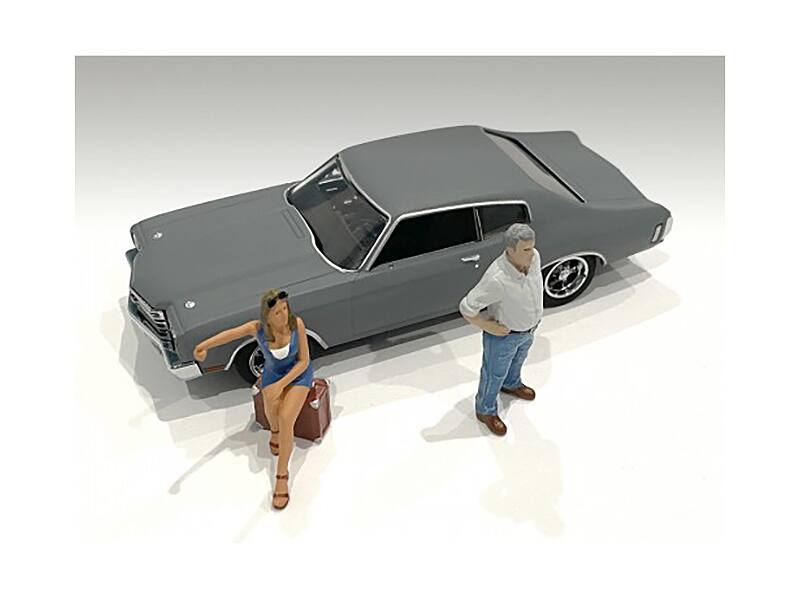 Alt View 2. American Diorama - 70s Style Two Figurines Set III for 1/43 Scale Models by American Diorama.