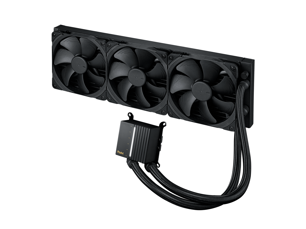 Alt View 1. ASUS - ASUS ProArt LC 420 AIO CPU Cooler with Illuminated Meter & Noctua 140mm Fans - LGA 1851/1700, AM5/AM4 - Black.