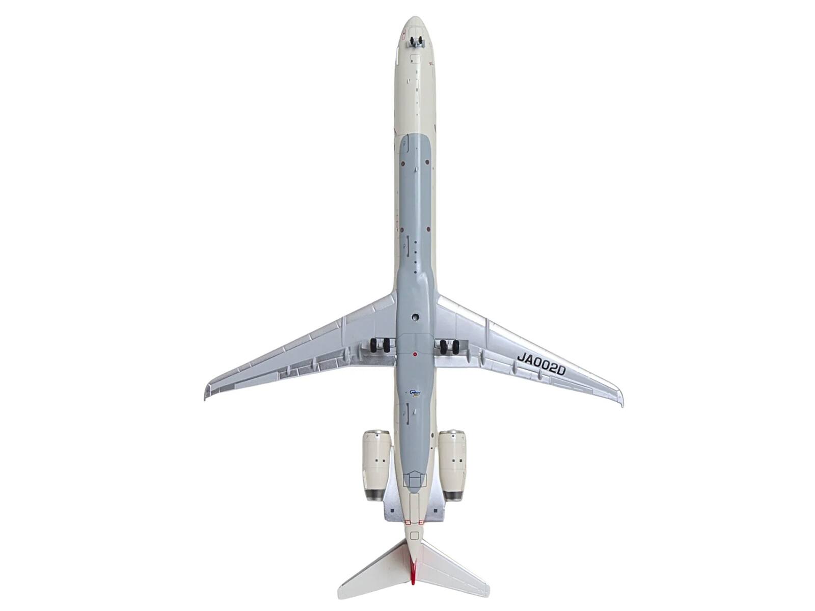 Alt View 5. GeminiJets - McDonnell Douglas MD-90 Commercial Aircraft "Japan Airlines" (JA002D) White with Red Tail 1/200 Model by GeminiJets.