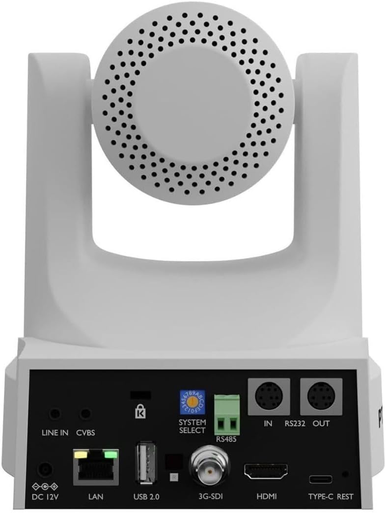 LINE IN CVBS  
SYSTEM SELECT  
RS485 IN RS232 OUT  
DC 12V  
LAN  
USB 2.0  
3G-SDI  
HDMI  
TYPE-C REST