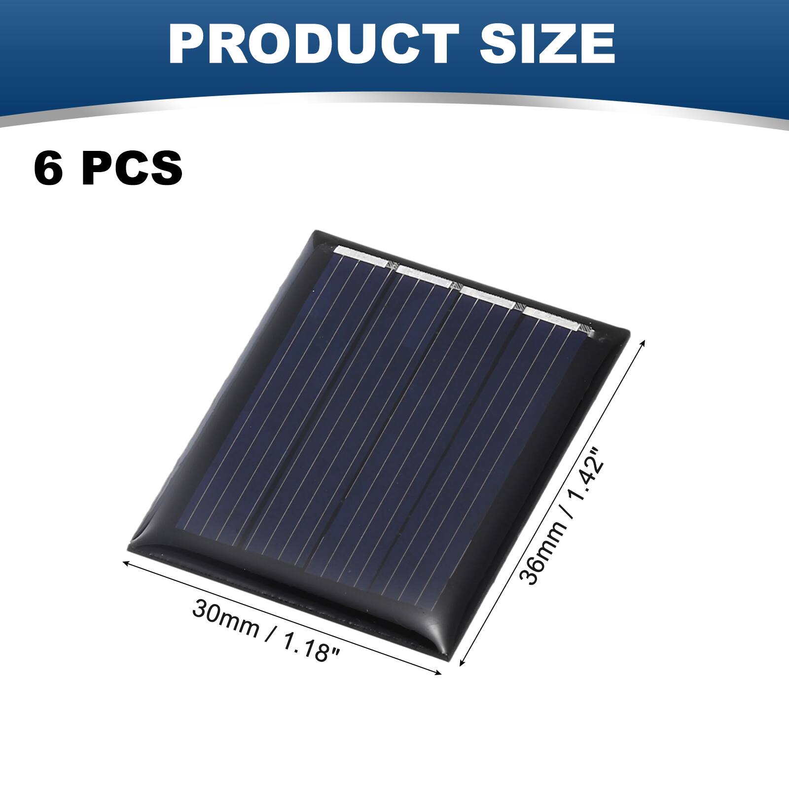 PRODUCT SIZE

6 PCS

30mm / 1.18" x 36mm / 1.42"