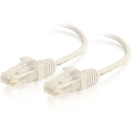 Front. Cables to Go - C2G 3ft Cat6 Snagless Unshielded (UTP) Slim Ethernet Cable - Cat6 Network Patch Cable - PoE - White - 3 ft Category 6 - White.