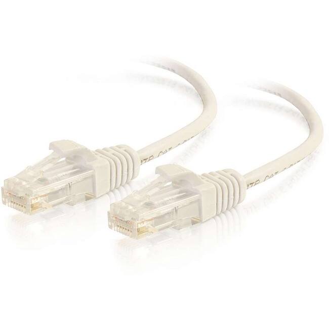Cables to Go - C2G 3ft Cat6 Snagless Unshielded (UTP) Slim Ethernet Cable - Cat6 Network Patch Cable - PoE - 3 ft Category 6 - White