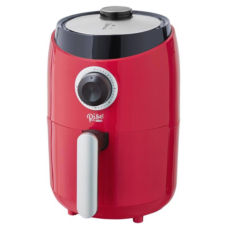 Angle. DASH - Rise by Dash Red 2 qt Air Fryer - Red.