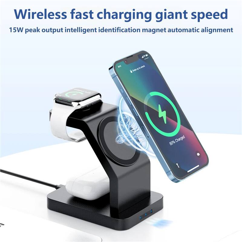 Wireless fast charging giant speed  
15W peak output intelligent identification magnet automatic alignment  
80% Charged