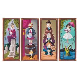 Silver Buffalo - Disney Haunted Mansion 4-Piece 12 x 5 Inch Canvas Wall Art Set - Multi-Color