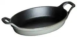 Staub - Cast Iron 5.5-inch x 3.8-inch Mini Oval Gratin Baking Dish - Graphite Grey